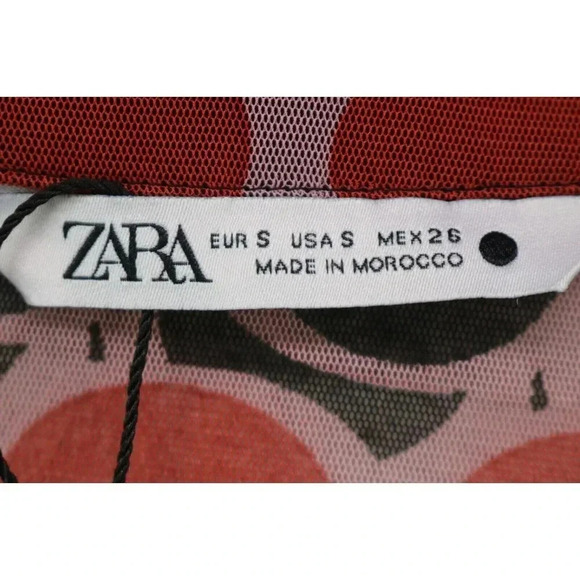 Zara Sheer Button Down Blouse-Size Small - Picture 4 of 6
